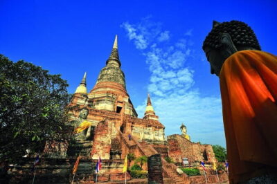 Ayutthaya Eco Friendly Bike Tour Famous Landmarks & Cultural Gems - Wat Yai Chai Mongkhon: active temple energy and a royal memory