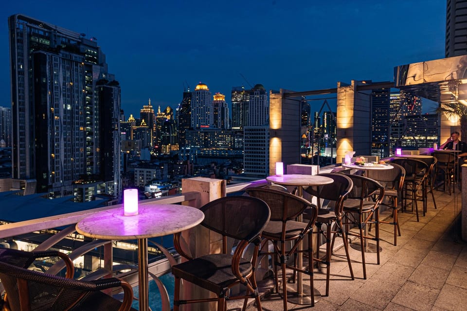 Bangkok: Barracuda Rooftop Bar Akara Hotel - The 360° Views: When Bangkok Looks Like a Design Model