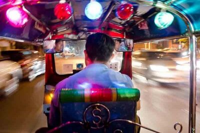 Bangkok by Night Tuk Tuk Tour: Markets, Temples & Food - Wat Pho after dark: lit grounds, closed buildings, and good walking time
