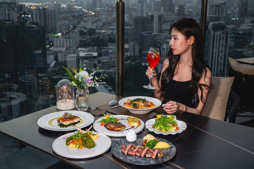 Bangkok: Cielo Sky Bar & Restaurant Rooftop - Drinks up top: wine, cocktails, and fine spirits