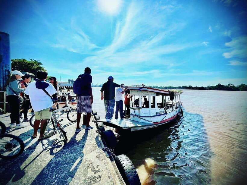 Bangkok green oasis guided bike tour with boat ride - First Ferry Ride Across the Chao Phraya: Slow Down on Purpose