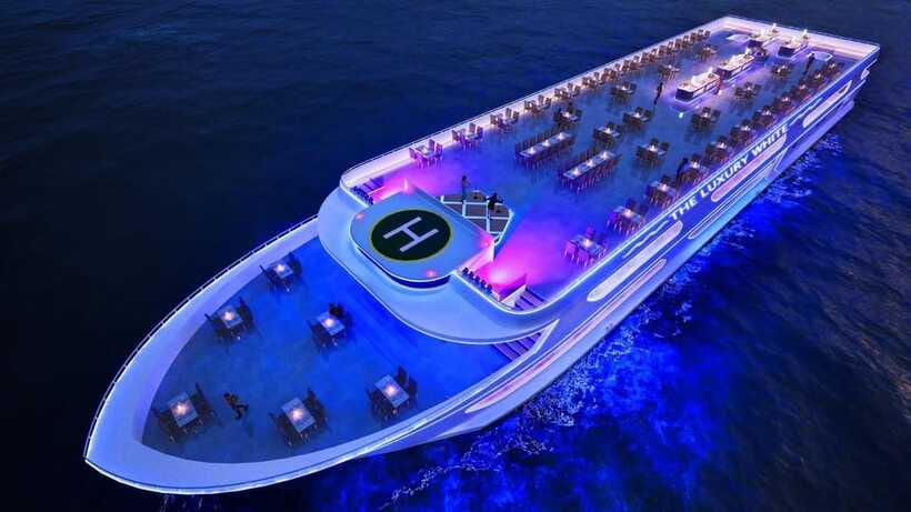 Bangkok: Luxury White Dinner Cruise Free Flow Beer and Wine - When routes change or lighting is toned down