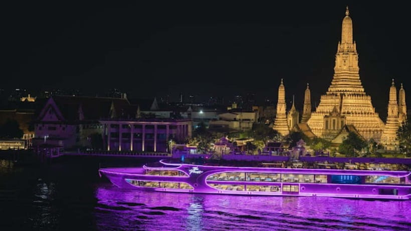 Bangkok: The Planet Chao Phraya River Dinner Cruise - The route: Icon Siam, Wat Arun, and the Royal Grand Palace views