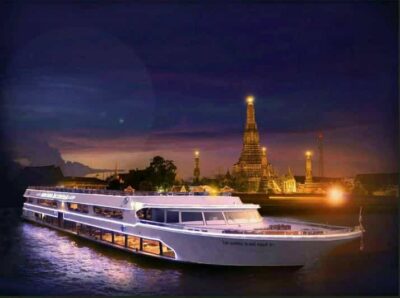 Bangkok: White Orchid Chao Phraya Cruise Free Flow Beer - The real star: 360-degree Bangkok night views from the top deck