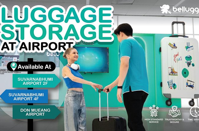 Bellugg Luggage Storage Service - 24/7 access for early flights, late arrivals, and overnight plans