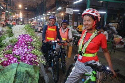 Bike Bangkok at Night with Thai Dinner - Wat Mon (Wat Pradittharam) dinner in a traditional wood-house setting