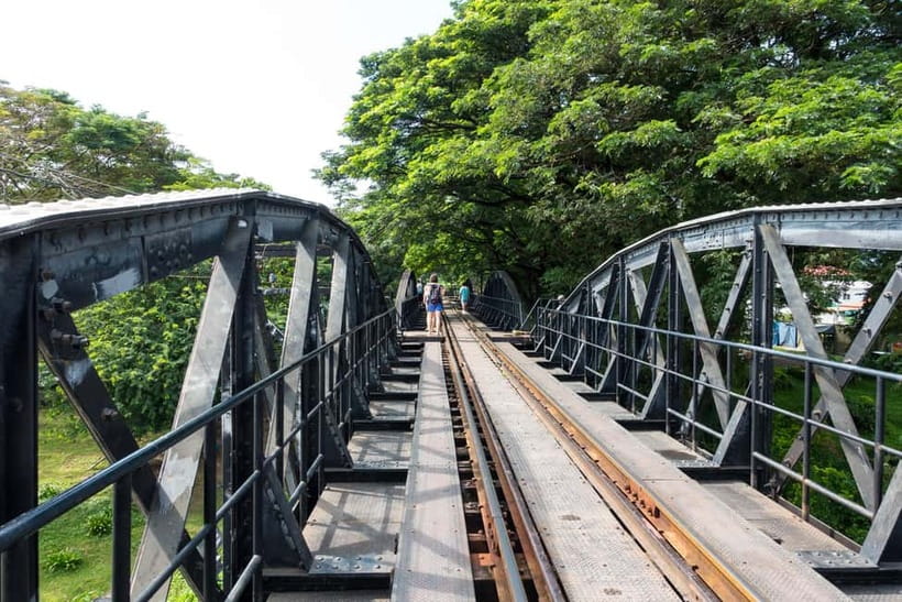 BKK: Damnoen Floating Market, Maeklong Rail & River Bridge - Maeklong Railway Market: watching the train pass inches from stalls
