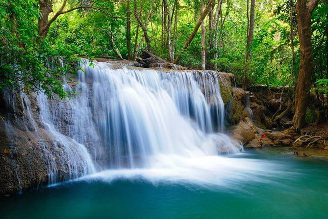Floating and Railway Markets and Erawan Waterfall (Group Tour) - Erawan National Park: Seven-Tier Falls Plus Real Time in the Forest
