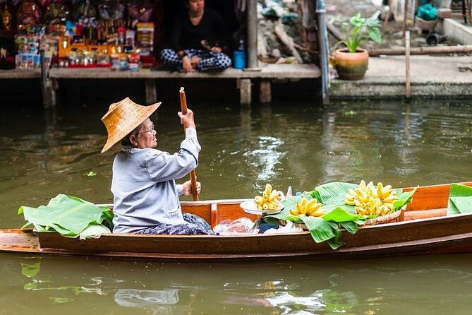 Floating Market & Railway Market near Bangkok - Wat Bang Kung in 30 minutes: banyan tree temple calm