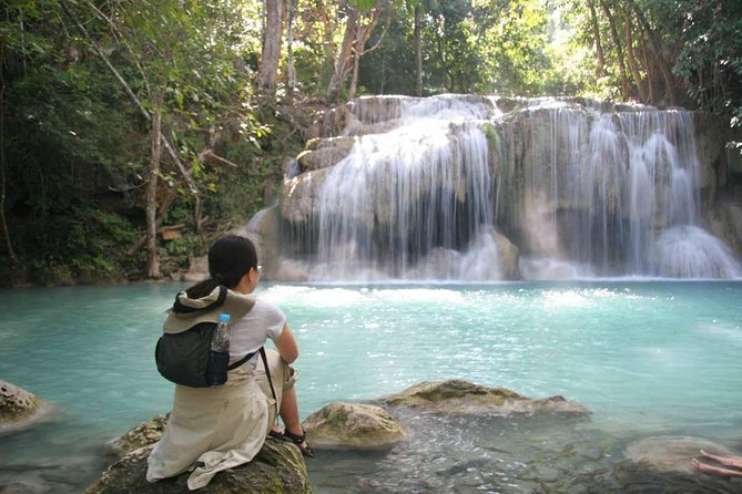 From Bangkok : Damneon Saduak Floating Market & Erawan Waterfall - The guide’s role: food help and calm problem-solving