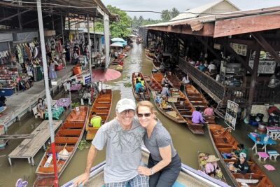 From Bangkok : Kanchanaburi Tour with Floating market Visit - Maeklong Railway Market: watching the stalls react to an oncoming train