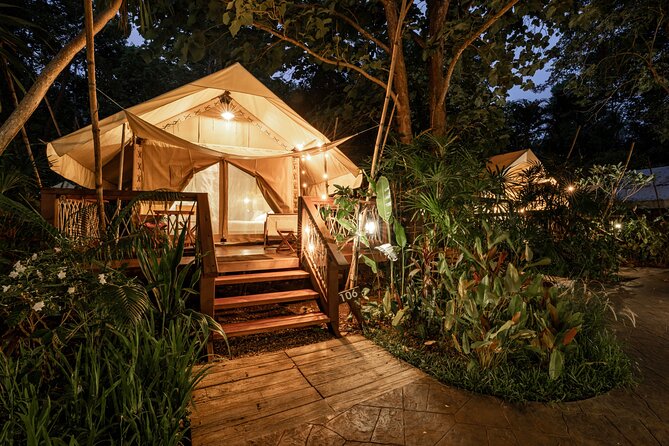 Glamping in Kanchanaburi and Erawan Falls 2 days/1 night - From 7:00 a.m. Bangkok pickup to Mae Klong’s moving railway stalls