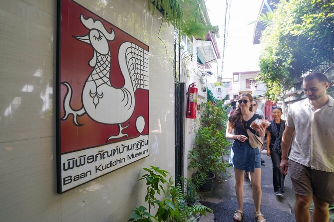Hidden Bangkok: Local Canal & Artist Village by EV Boat - Wat Pak Nam: the giant white pagoda and Buddha statues