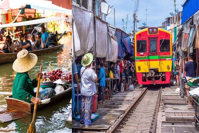 Private Amphawa & Maeklong Railway Market Day Tour with Fireflies - Mae Klong Railway Market: The Train-Through Moment