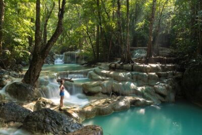 Private Kanchanaburi Erawan Waterfall&Thai-Burma Death Railway Tour from Bangkok - Erawan Waterfall: seven tiers, swimming, and the fishtime everyone remembers