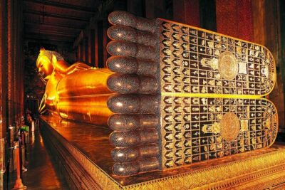 Private Mysterious Bangkok & Grand Palace, Tuk Tuk, Boat & Lunch - Wat Phra Chetuphon (Wat Pho): Reclining Buddha and Marble Details