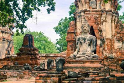 Private Tour: Ayutthaya Temples, Ruins and Lunch on River Cruise - Stop 1: Wat Yai Chai Mongkol and the chedi gallery walk