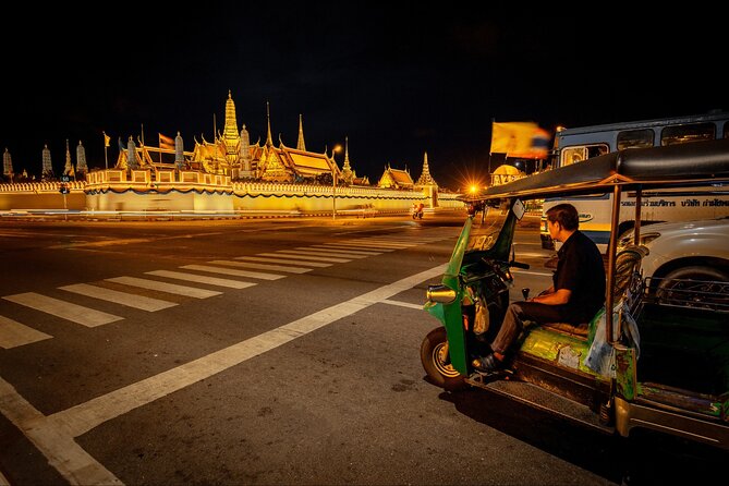 Private Tour : Bangkok Night Private Tuk Tuk Tour and Street food - The Grand Palace area: quick exterior photos that feel like a movie set